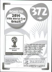 2013 Panini Road to 2014 FIFA World Cup Brazil Stickers #372 Djamel Mesbah Back