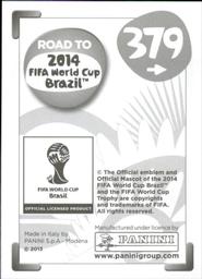 2013 Panini Road to 2014 FIFA World Cup Brazil Stickers #379 Saad Tedjar Back
