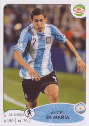 2013 Panini Road to 2014 FIFA World Cup Brazil Stickers #62 Angel Di Maria Front