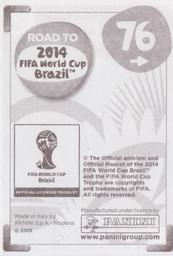 2013 Panini Road to 2014 FIFA World Cup Brazil Stickers #76 Diego Godin Back