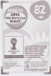 2013 Panini Road to 2014 FIFA World Cup Brazil Stickers #82 Walter Gargano Back