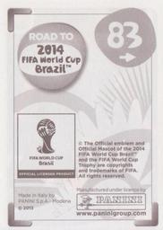 2013 Panini Road to 2014 FIFA World Cup Brazil Stickers #83 Alvaro Gonzalez Back