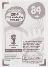 2013 Panini Road to 2014 FIFA World Cup Brazil Stickers #84 Nicolas Lodeiro Back