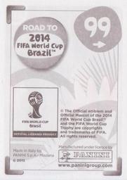 2013 Panini Road to 2014 FIFA World Cup Brazil Stickers #99 Moussa Sissoko Back