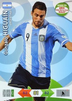 2013 Panini Adrenalyn XL Road to 2014 FIFA World Cup Brazil #10 Gonzalo Higuain Front