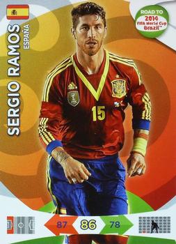 2013 Panini Adrenalyn XL Road to 2014 FIFA World Cup Brazil #76 Sergio Ramos Front