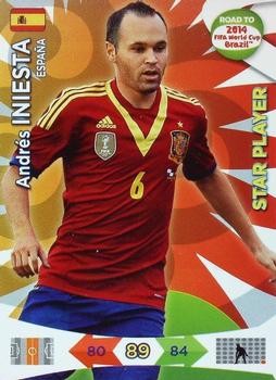 2013 Panini Adrenalyn XL Road to 2014 FIFA World Cup Brazil #84 Andres Iniesta Front
