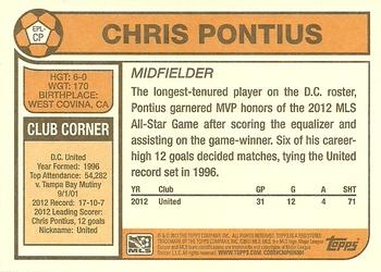 2013 Topps MLS - 1978 English Footballer #EPL-CP Chris Pontius Back