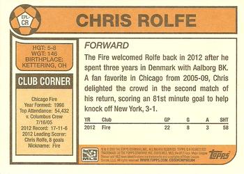 2013 Topps MLS - 1978 English Footballer #EPL-CR Chris Rolfe Back