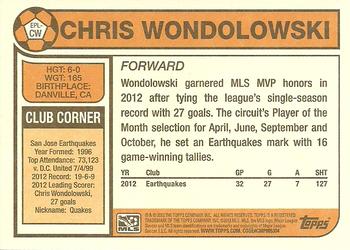 2013 Topps MLS - 1978 English Footballer #EPL-CW Chris Wondolowski Back