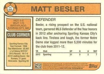 2013 Topps MLS - 1978 English Footballer #EPL-MB Matt Besler Back