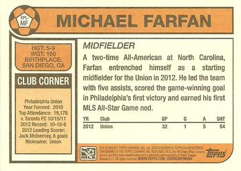 2013 Topps MLS - 1978 English Footballer #EPL-MF Michael Farfan Back