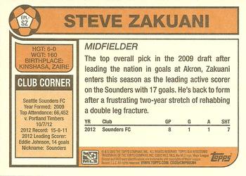 2013 Topps MLS - 1978 English Footballer #EPL-SZ Steve Zakuani Back