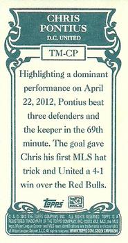2013 Topps MLS - Minis #TM-CP Chris Pontius Back