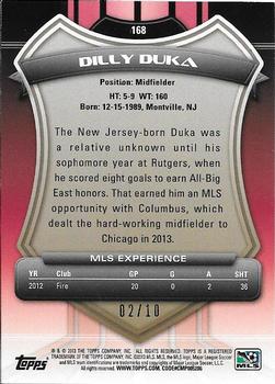 2013 Topps MLS - Black #168 Dilly Duka Back