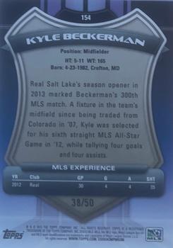 2013 Topps MLS - Blue #154 Kyle Beckerman Back