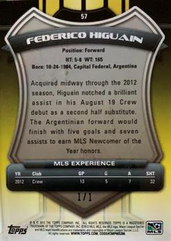 2013 Topps MLS - Golazo #57 Federico Higuain Back