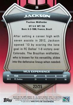 2013 Topps MLS - Gold #26 Jackson Back