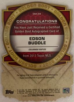 2013 Topps MLS - Golden Boot Die Cut Autographs #GBA-EB Edson Buddle Back