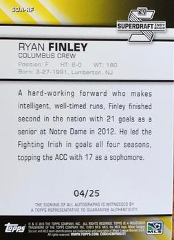 2013 Topps MLS - Super Draft Autographs Gold #SDA-RF Ryan Finley Back