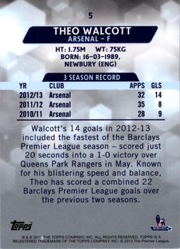 2013-14 Topps Premier Gold #5 Theo Walcott Back