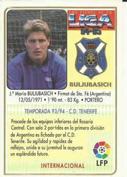 1994-95 Mundicromo Sport Las Fichas de La Liga #166 Buljubasich Back