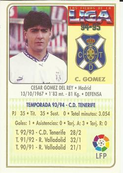 1994-95 Mundicromo Sport Las Fichas de La Liga #171 Cesar Gomez Back
