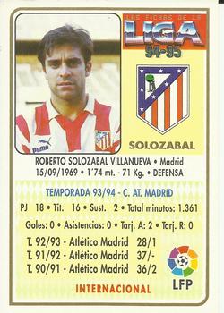 1994-95 Mundicromo Sport Las Fichas de La Liga #207 Solozabal Back