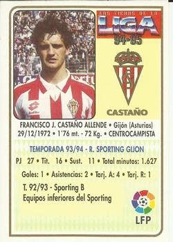 1994-95 Mundicromo Sport Las Fichas de La Liga #248 Castaño Back