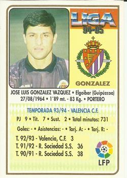 1994-95 Mundicromo Sport Las Fichas de La Liga #292 Gonzalez Back