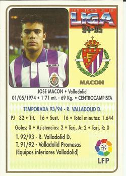 1994-95 Mundicromo Sport Las Fichas de La Liga #301 Macon Back