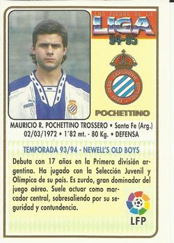 1994-95 Mundicromo Sport Las Fichas de La Liga #315 Pochettino Back