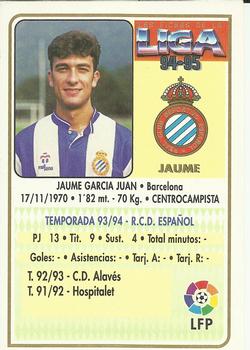 1994-95 Mundicromo Sport Las Fichas de La Liga #320 Jaume Back
