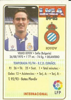 1994-95 Mundicromo Sport Las Fichas de La Liga #324 Iotov Back