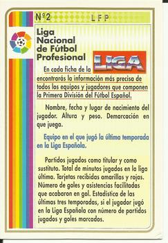 1994-95 Mundicromo Sport Las Fichas de La Liga #2 L.F.P. Key card Front