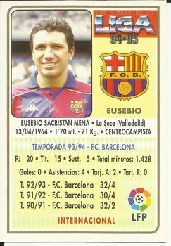 1994-95 Mundicromo Sport Las Fichas de La Liga #11 Eusebio Back