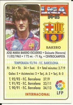 1994-95 Mundicromo Sport Las Fichas de La Liga #15 Bakero Back