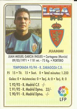 1994-95 Mundicromo Sport Las Fichas de La Liga #41 Juanmi Back