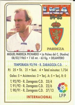 1994-95 Mundicromo Sport Las Fichas de La Liga #55 Pardeza Back