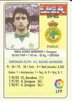 1994-95 Mundicromo Sport Las Fichas de La Liga #132 Pablo Back