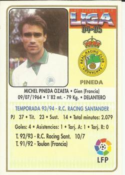 1994-95 Mundicromo Sport Las Fichas de La Liga #143 Pineda Back
