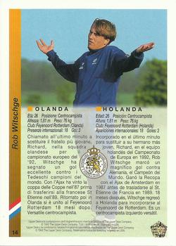1993 Upper Deck World Cup Preview (Spanish/Italian) #14 Rob Witschge Back