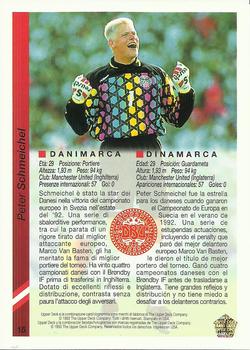1993 Upper Deck World Cup Preview (Spanish/Italian) #15 Peter Schmeichel Back