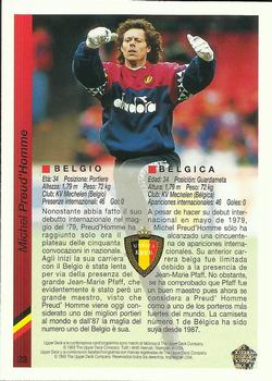 1993 Upper Deck World Cup Preview (Spanish/Italian) #23 Michel Preud'Homme Back