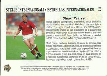 1993 Upper Deck World Cup Preview (Spanish/Italian) #118 Stuart Pearce Back