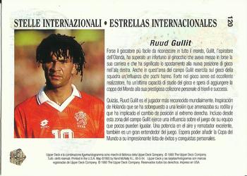 1993 Upper Deck World Cup Preview (Spanish/Italian) #120 Ruud Gullit Back