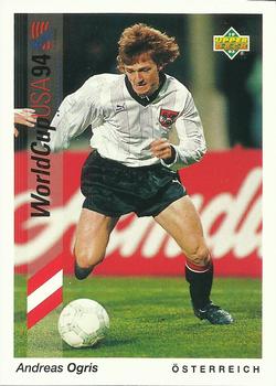 1993 Upper Deck World Cup Preview (Spanish/Italian) #155 Andreas Ogris Front