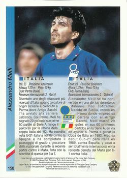 1993 Upper Deck World Cup Preview (Spanish/Italian) #158 Alessandro Melli Back