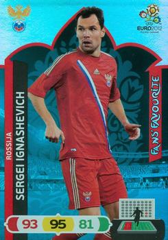 2012 Panini Adrenalyn XL Euro - Fans' Favourites #NNO Sergei Ignashevich Front