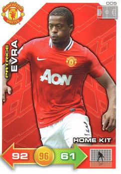 2011-12 Panini Adrenalyn XL Manchester United #5 Patrice Evra Front